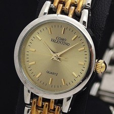 In Operation Como Valentino Qz Cv-2012L Gold Dial Combi Round Ladies Watch Ike
