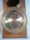 Large Vintage Brass Ship’s bell Clock with oak base Wall hanging — photo 4