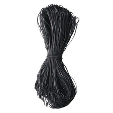 100pcs Plastic Landyard String, 1m Gimp Boondoggle Cord for Crafts, Black