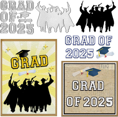 2025 Graduation Cutting Dies for Card Making and Scrapbooking Projects