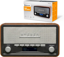Radio Portable DAB+ FM Denver DAB-18 Rétro Vintage 4W Bluetooth AUX Neuf