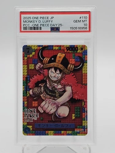 MONKEY D. LUFFY 2025 ONE PIECE JPN PROMO ONE PIECE DAY '25 #P-110 PSA 10 E Q6095