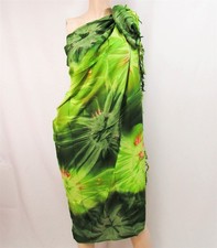 Pareo Sarong Tie Dye 64x46" 100 cotton Green Beach Wrap Dress