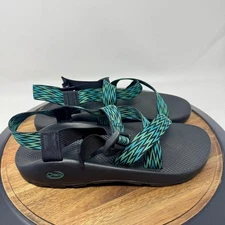 Chaco Ajustable Strappy Hiking Sandals Green/Black/Blue Men's Size 12 NWOT