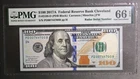 2017 A $100 Radar Serial Number Fr#2189-D PDB Block Cleveland Reserve PMG 66