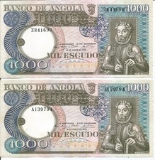 2 ANGOLA PORTUGAL 1.000$00 ESCUDOS 10/06/1973