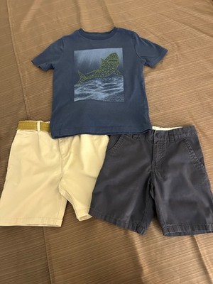 Boys Short Sleeve Tee Shirts & Shorts Lot Size Small 6-7 Gap, Talbots & cat