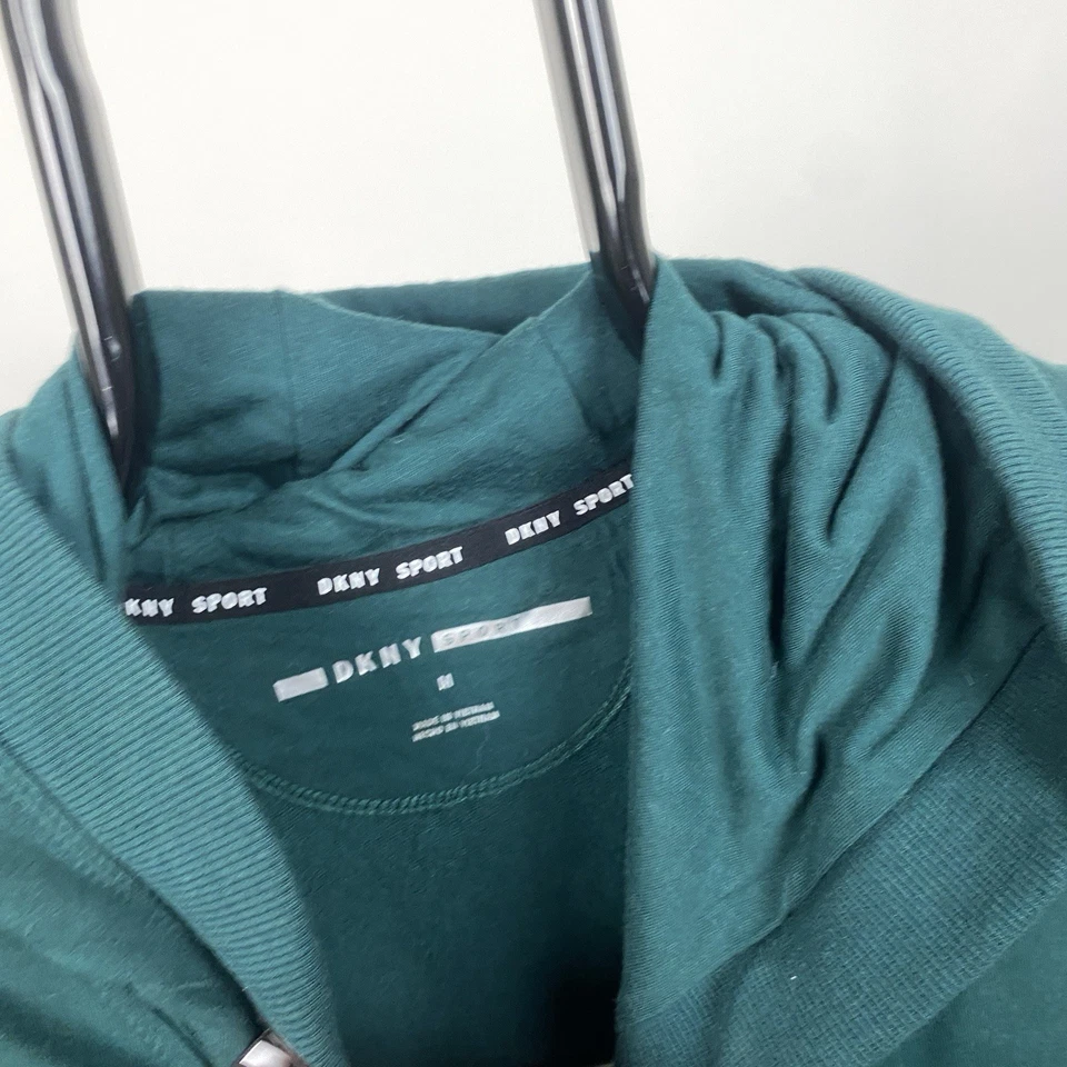 DKNY женщин зеленый толстовка с капюшоном M DKNY Sport повседневный хлопок джемпер толстовка - Изображение 3 из 4
