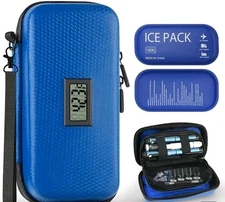 24h Insulin Cooler Travel Case TSA Approved - Real-time Thermometer Temperature