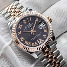 Rolex Datejust 31 Ref. 278271 | Aubergine Roman VI Dial | Everose Jubilee/Fluted