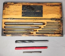 Antique Millersburg US Navy Reamer Set No. 4, w/Wood Case, Plus 3 Extras!/Read
