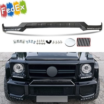 Fits Mercedes-Benz W463 G63 1990-2018 Carbon Color Front Bumper Splitter W/ LED