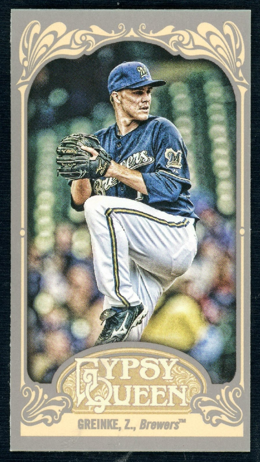 2012 Topps Gypsy Queen Zack Greinke #58 Mini Parallel T206 Tobacco Style Card