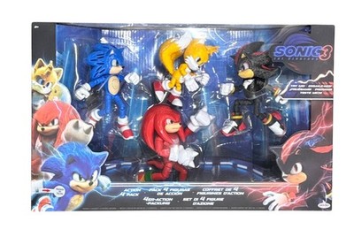 2024 JAKKS Pacific Sonic the Hedgehog 3 Movie Action Figures 4-Pack (Lights Up!)