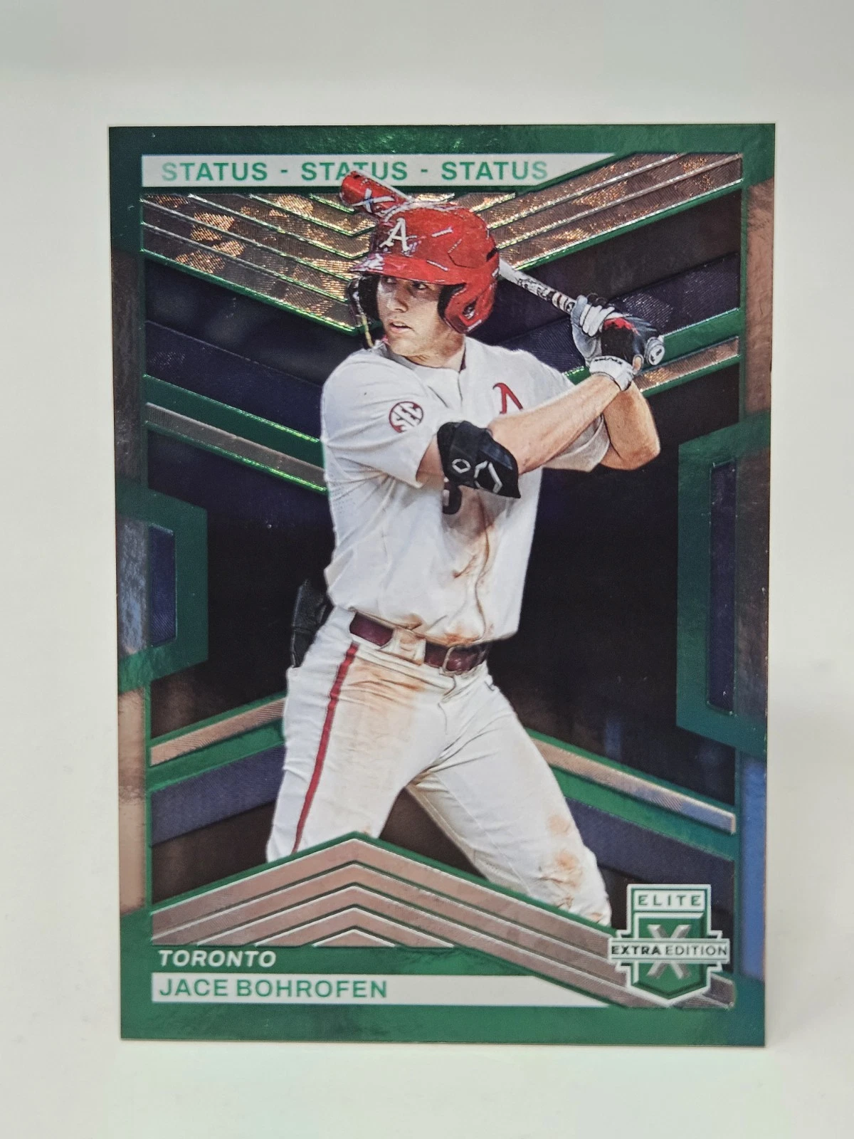 2023 Elite Extra Edition Jace Bohrofen #104 Green Status /499 Toronto Blue Jays