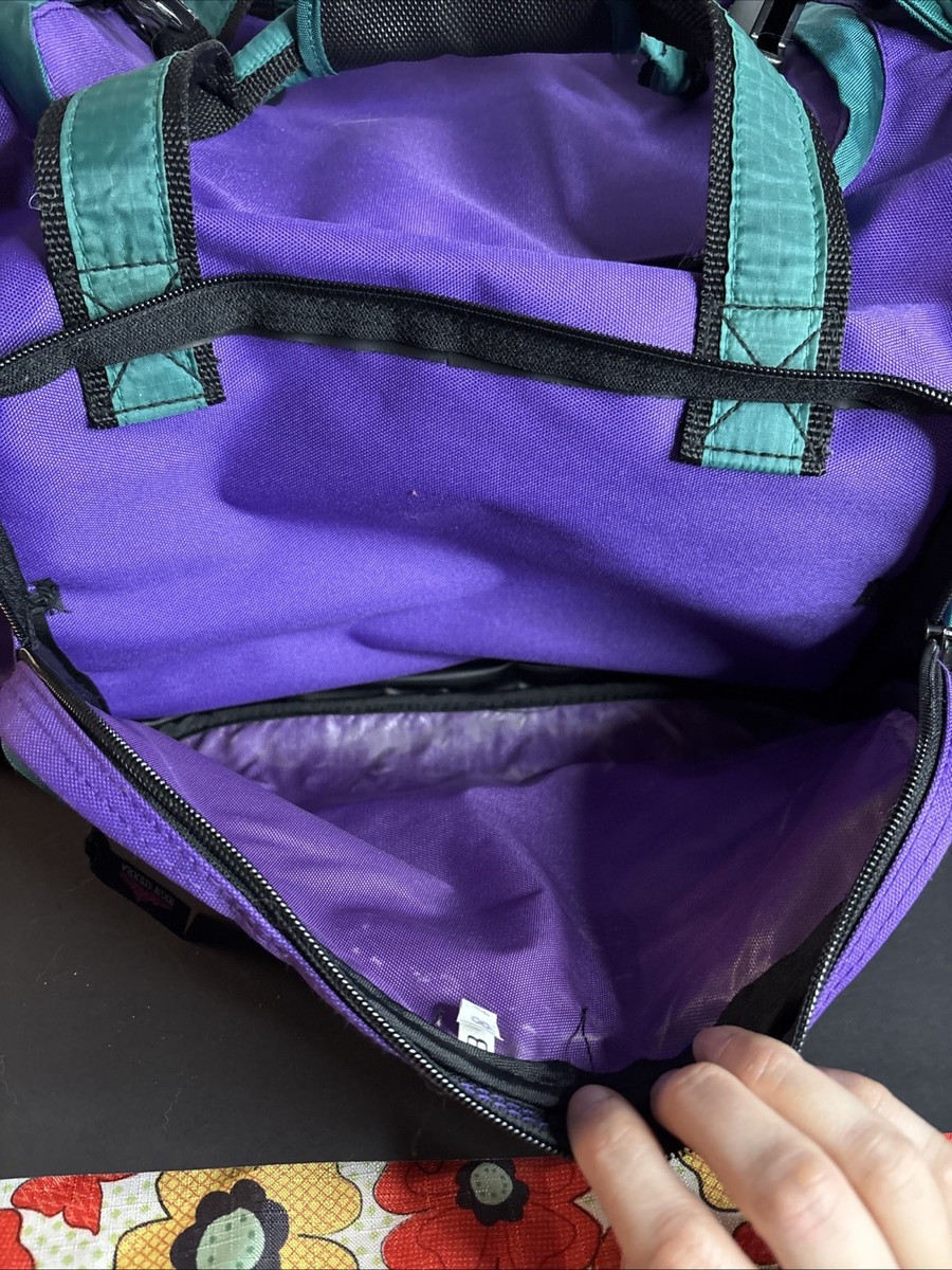 Vintage 90s High Sierra Duffle Bag Turquiose Purple No Shoulder