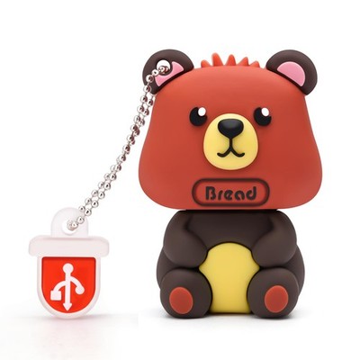 BORLTER CLAMP 64GB USB Stick Cute Flash Drive Bear Shaped Memory 64GB, 
