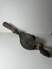 Vintage Manual Hand Crank Drill – Eggbeater Style – Antique Carpenter Tool  