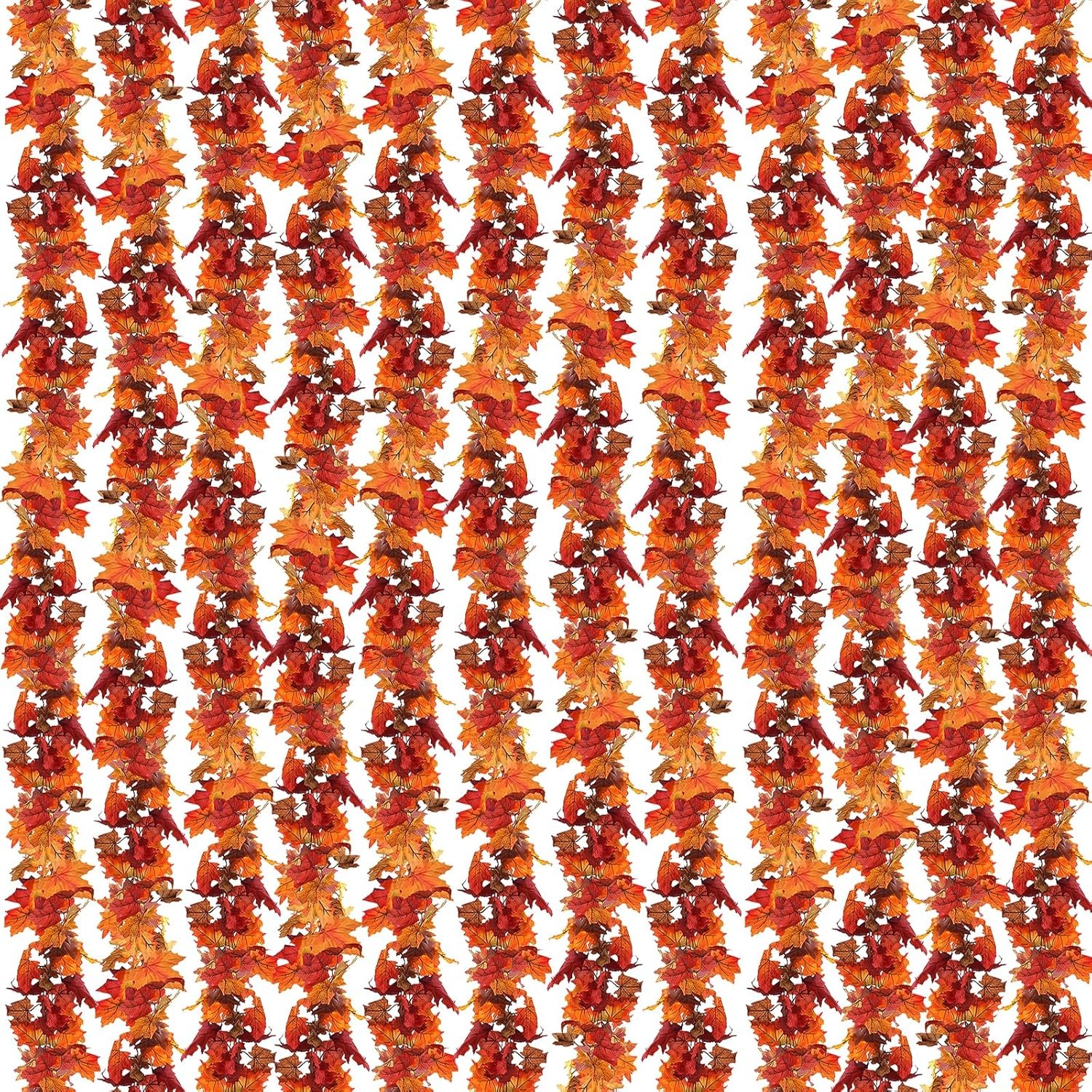 CQURE 24 Pack Artificial Autumn Fall Maple Leaf Garland, 5.9Ft/Piece Autumn