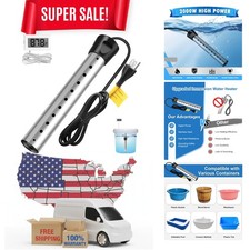 2000W Immersion Water Heater Electric,Portable Water Heater with 304 S S Guar...