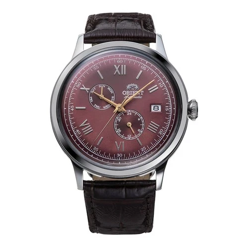 Orient Men's Bambino Version 8 Red Dial Automatic 40mm Watch RA-AK0705R