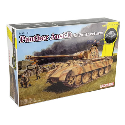 SD.KFZ.171 PANTHER AUSF.D MIT PANTHERTUM KIT 1:35 Dragon Kit Mezzi Militari -D- 