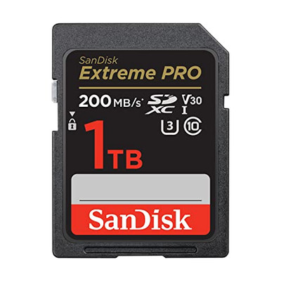 SanDisk 1TB Extreme PRO SDXC Karte, SD Karte, V30 Speicherkarte, 4K UHD, bis zu 200