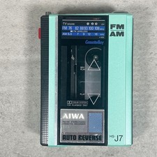 AIWA CassetteBoy HS-J7 Stereo Radio Cassette Recorder Auto Reserve Green Japan