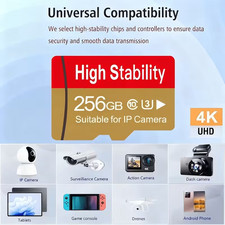 256 GB Micro SD Memory Card Expandable Storage for Tablet, Games, Phone