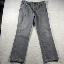 Vintage Wrangler Men s 34x30 Gray Made USA 936 Ecru Cowboy Cut Slim Jeans 2103