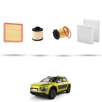 Hoffcar Wartungsset - 4 Filter FüR Citroen C4 Cactus 1.6 Bluehdi 73KW Ab 2014