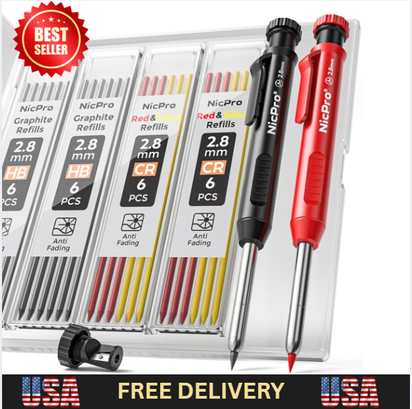 With Sharpener, Mechanical Pencils Set With 26 Refills