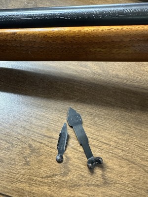 Winchester Model 69A .22LR DW King Semi Buckhorn 3/8  Rear Sight & Elevator