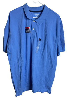 St Johns Bay Shirt Mens 2XL Blue Polo 100% Cotton Heritage Classic