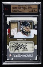 2012-13 ITG Ultimate Memorabilia 12th Edition Silver 6/19 Jonas Hiller Auto 4f5