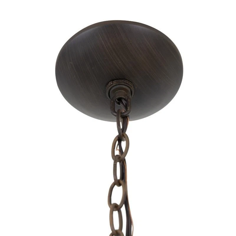 YHD Alta Peak Colgante Cuenco 3 Luces, Vidrio Lavado con Ácido, Marrón Café, Moderno Foto 4 de 4