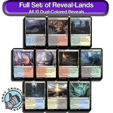 Reveal Lands MTG Dual Lands Full Set All 10 Rare Magic Commander EDH Mana Lot NM