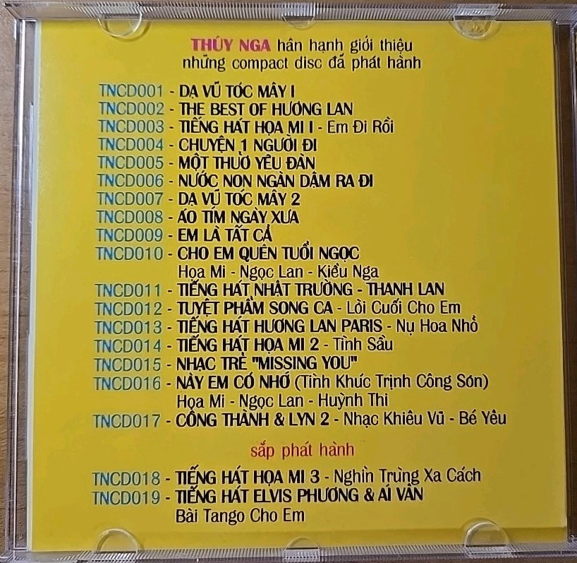 The Best Of Hương Lan - Khi Đã Yêu-  Thuy Nga CD số 2 - Phát hành Đợi 2 - Image 4 of 4