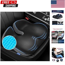 Aderi Gel Wedge Car Seat Cushion Memory Foam Tailbone Pain Relief Ergonomic