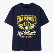 NEW Milwaukee Brewers 2026 World Series Champions Cotton T-Shirt