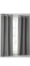Mainstays Textured Solid Blackout Grommet Curtain Panel Pair, Set of 2, Gray
