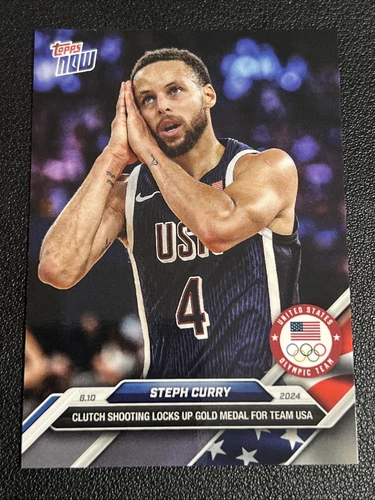 2024 Topps NOW Olympics - Steph Curry #27 Team USA Basketball Gold Medal W