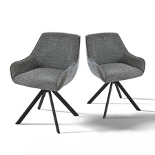 Image of Goeurvant Set of 2/4/6 Dining Chairs Swivel Upholstered Chair