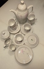 Porzellan Kaffeeservice Graf von Henneberg, Ilmenau, 22 Teilig