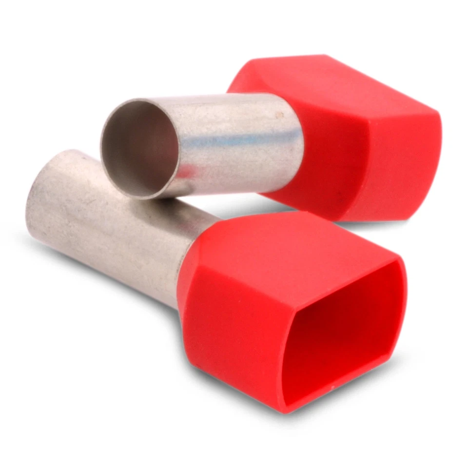 Twin-Aderendhülse Duo Zwilling zweiadrig 2 x 1,0 mm² Länge: 10 mm 500 Stück - Bild 3 von 4