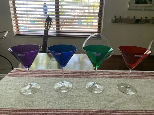VINTAGE MARQUIS WATERFORD CRYSTAL MARTINI GLASS SET OF 4