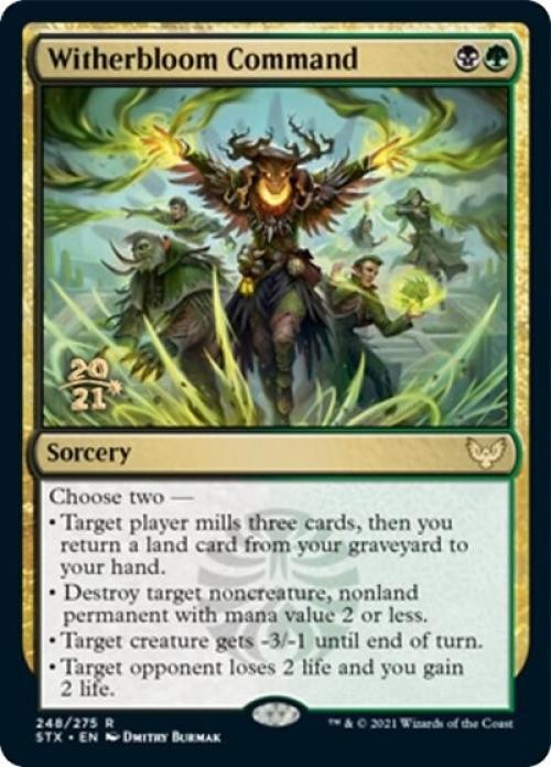 Witherbloom Command -Foil Light Play MTG Promos: Prerelease Cards