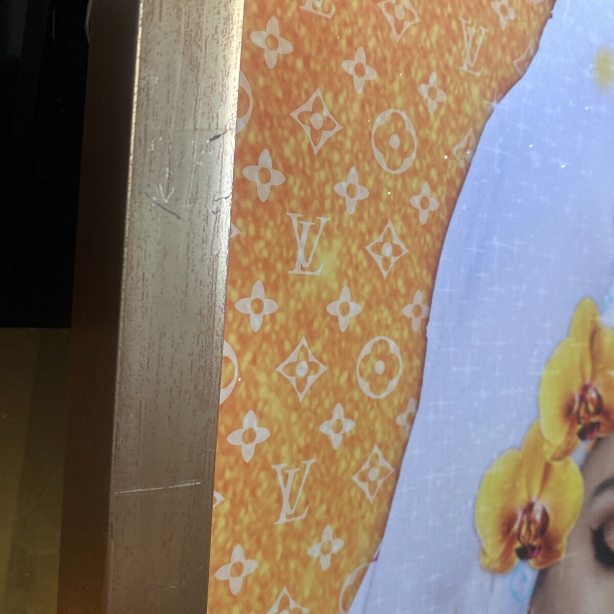 Louis Vuitton Glitter Embellished Wall Art Canvas By Oliver Louis Vuitton Glitter Embellished Wall Art Canvas By Oliver