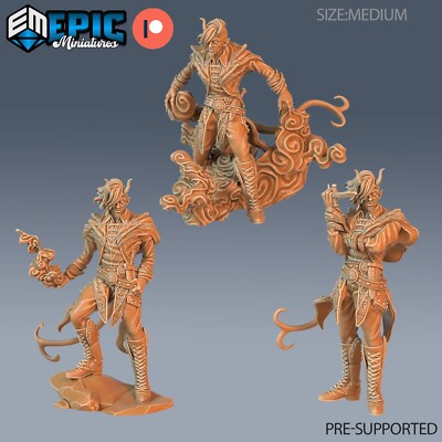 Tiefling Adventurer Player Character Dungeons and Dragons Miniature D&D 28mm
