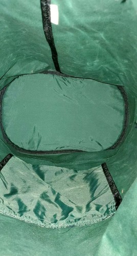 Vintage NAUTICA Hunter Green/Navy Blue Heavy Cotton Canvas Drawstring Backpack - Picture 7 of 9